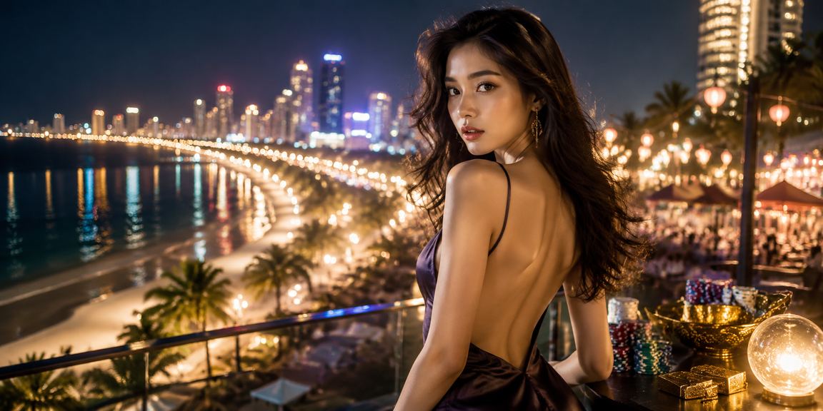 Cảnh chợ đêm tại Đà Nẵng với hoạt động cá cược casino sôi động